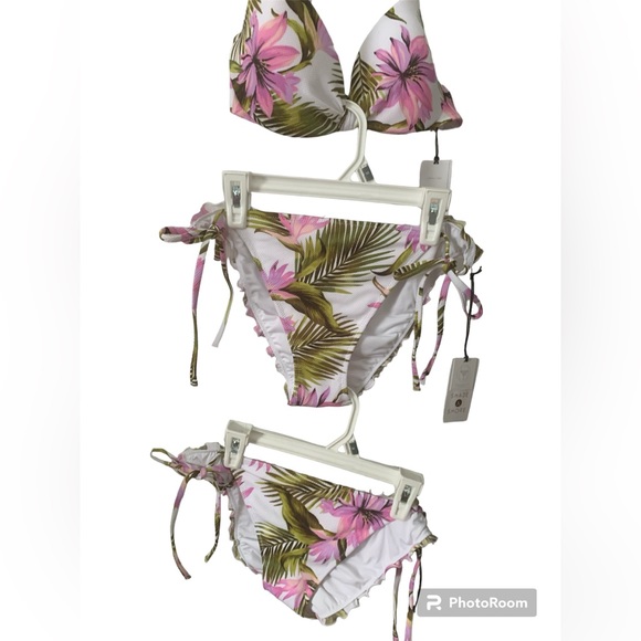 Bikini Set Cheeky Adjustable Straps 34B Top Med 8-10 Bottoms (2) Shade & Shore - Picture 3 of 16